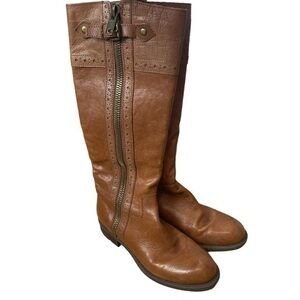 Franco Sarto Zip-Up Leather Boots